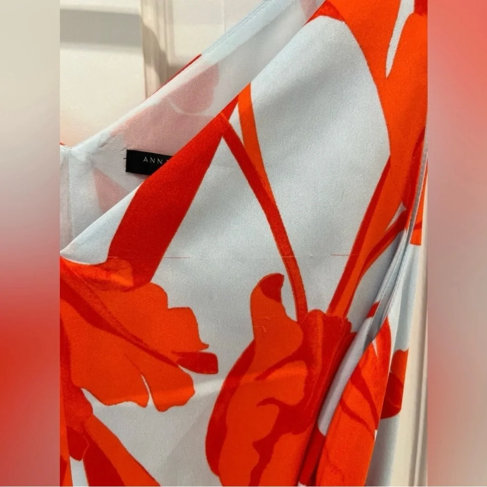 Ann Taylor Women's Tulip Floral Belted Maxi Dress Size 10P - Picture 6 of 9